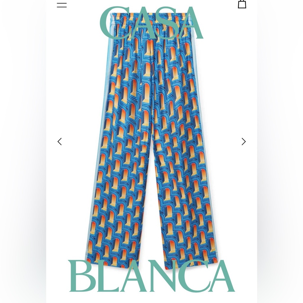 Silk Casablanca trousers with tag